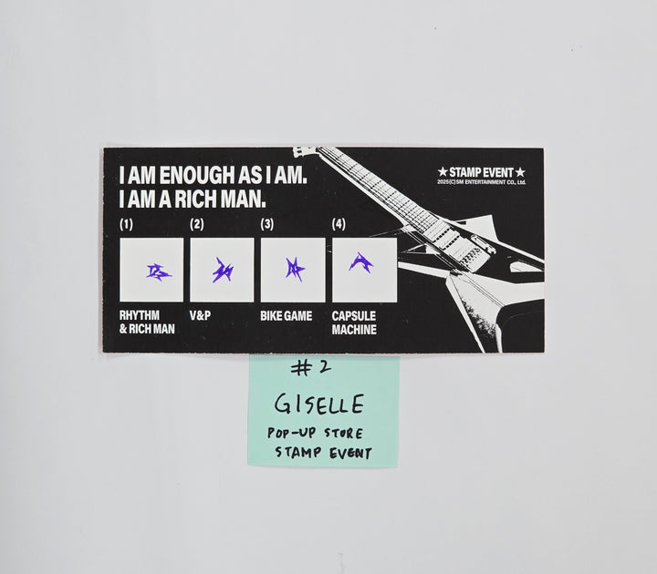 GISELLE (of AESPA) - WEEK #RichMan POP-UP STORE Stamp Event Ticket (Restocked9/8) [25.9.5]