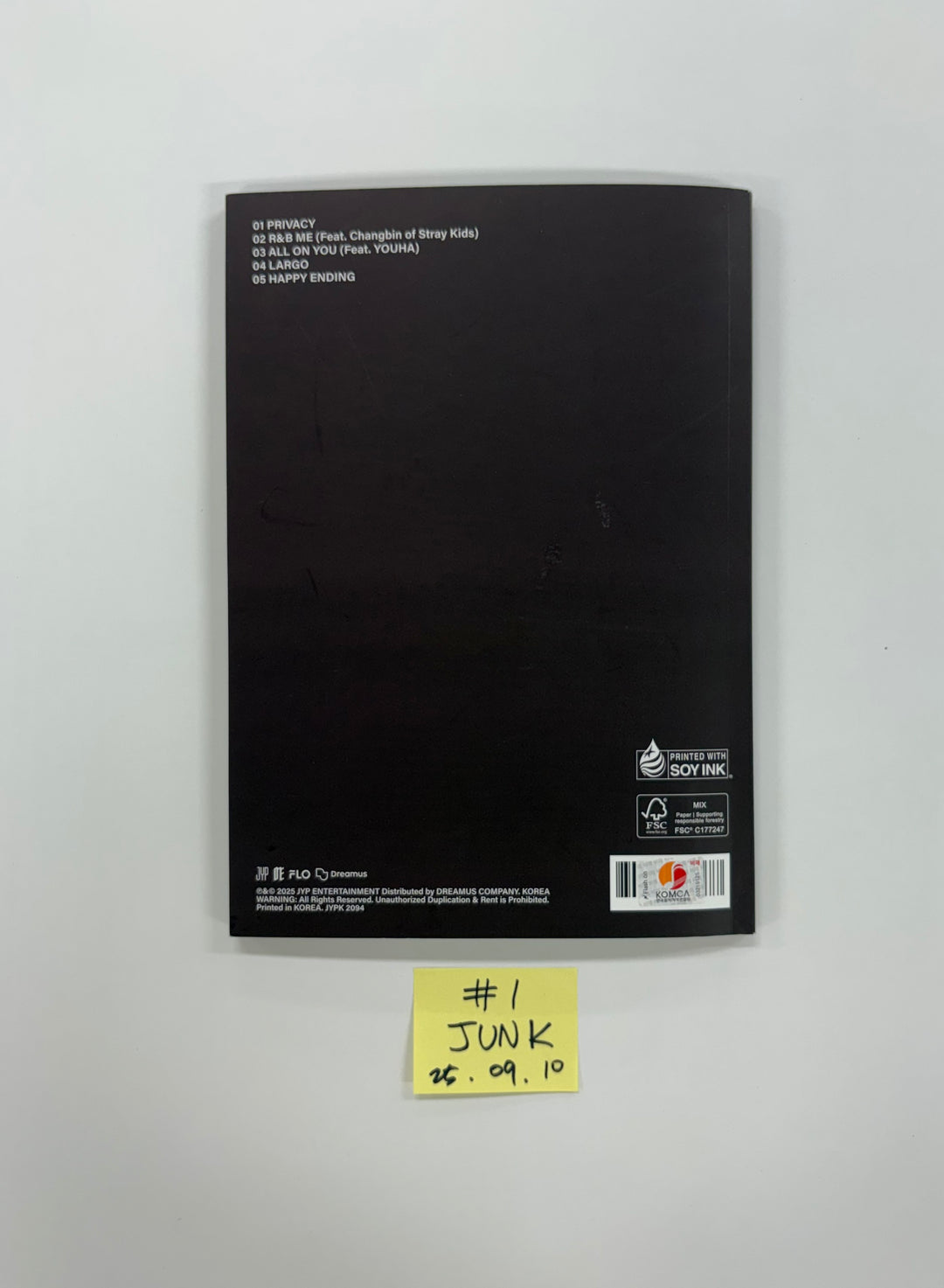 JUN K "Dear my muse" - Hand Autograhped(Signed) Promo Album [25.9.10]