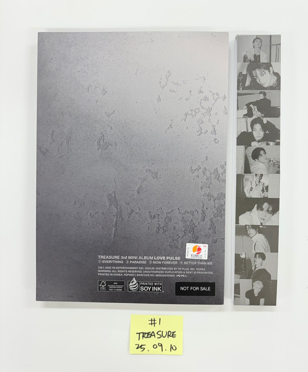 TREASURE "LOVE PULSE" - Hand Autograhped(Signed) Promo Album (METAL VER.) [25.9.10]