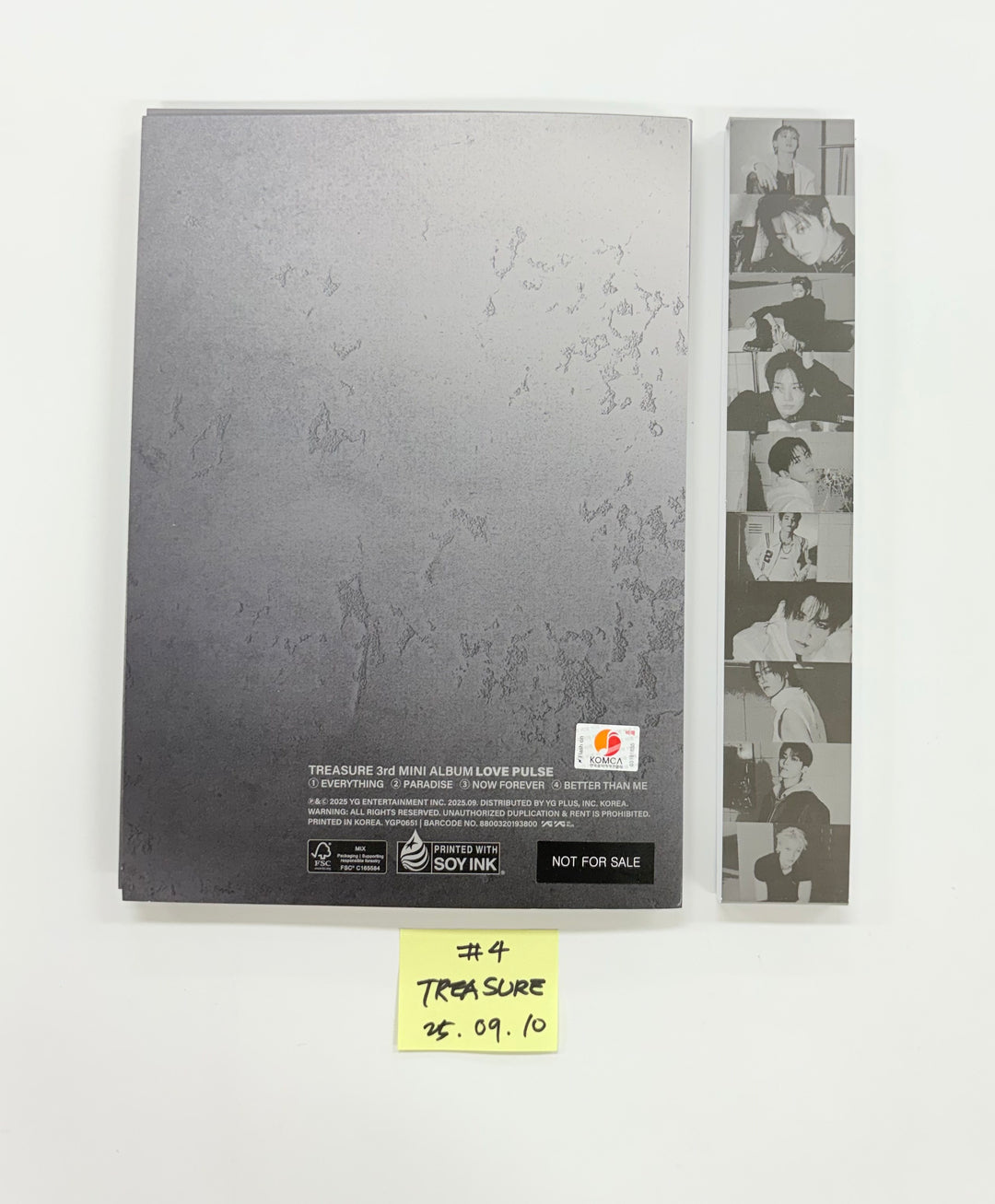 TREASURE "LOVE PULSE" - Hand Autograhped(Signed) Promo Album (METAL VER.) [25.9.10]