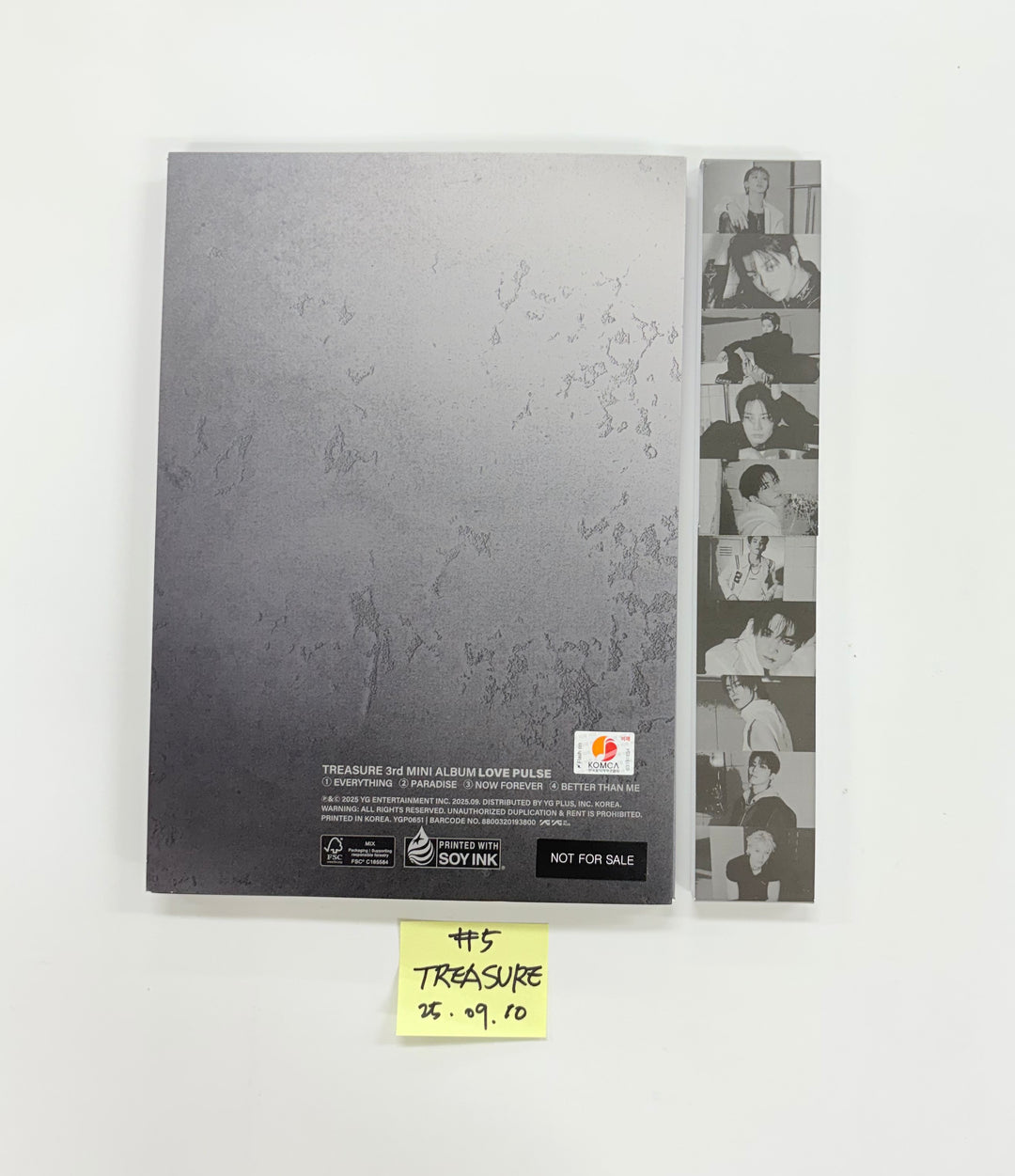 TREASURE "LOVE PULSE" - Hand Autograhped(Signed) Promo Album (METAL VER.) [25.9.10]