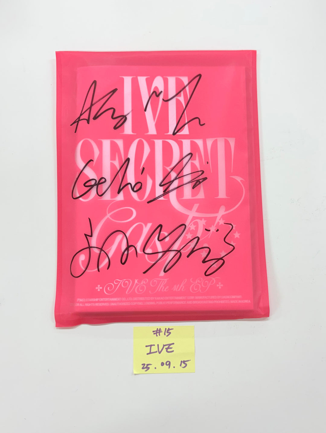 IVE "IVE SECRET", WENDY "Cerulean Verge", CHAEYOUNG "LIL FANTASY" - Hand Autographed(Signed) Promo Album [25.9.15]