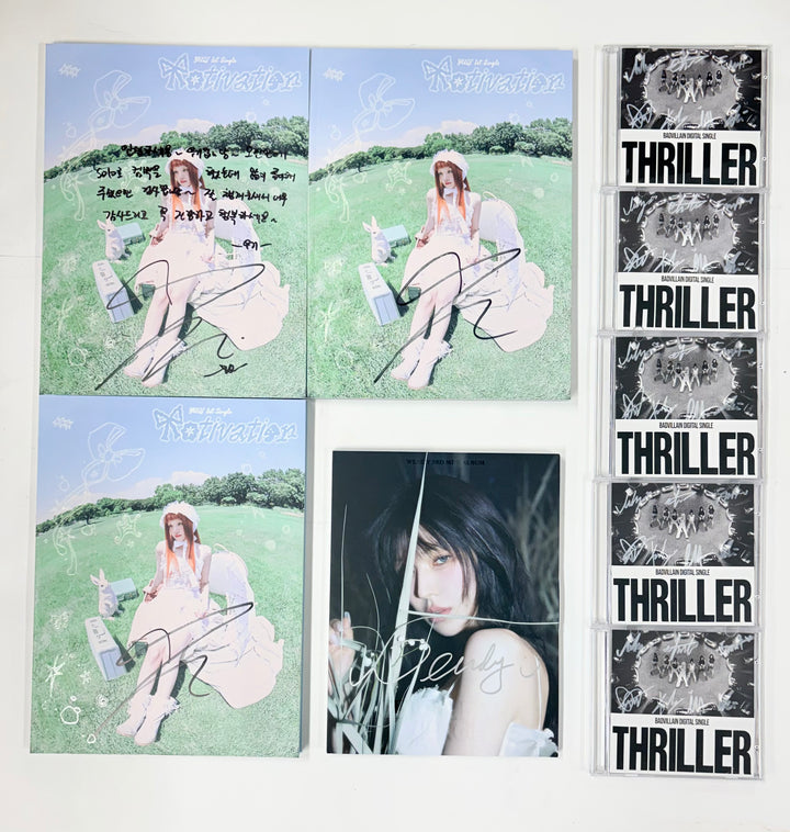 WENDY (of Red velvet) "Cerulean Verge", YUQI (of I-die) "Motivation", BADVILLAIN "THRILLER" - Hand Authgraphed (Signed) Promo Album  [25.9.22]
