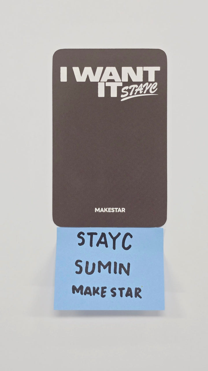 SUMIN (of STAYC) "I WANT IT" - Makestar Fansign Event Winner Photocard [25.9.22]