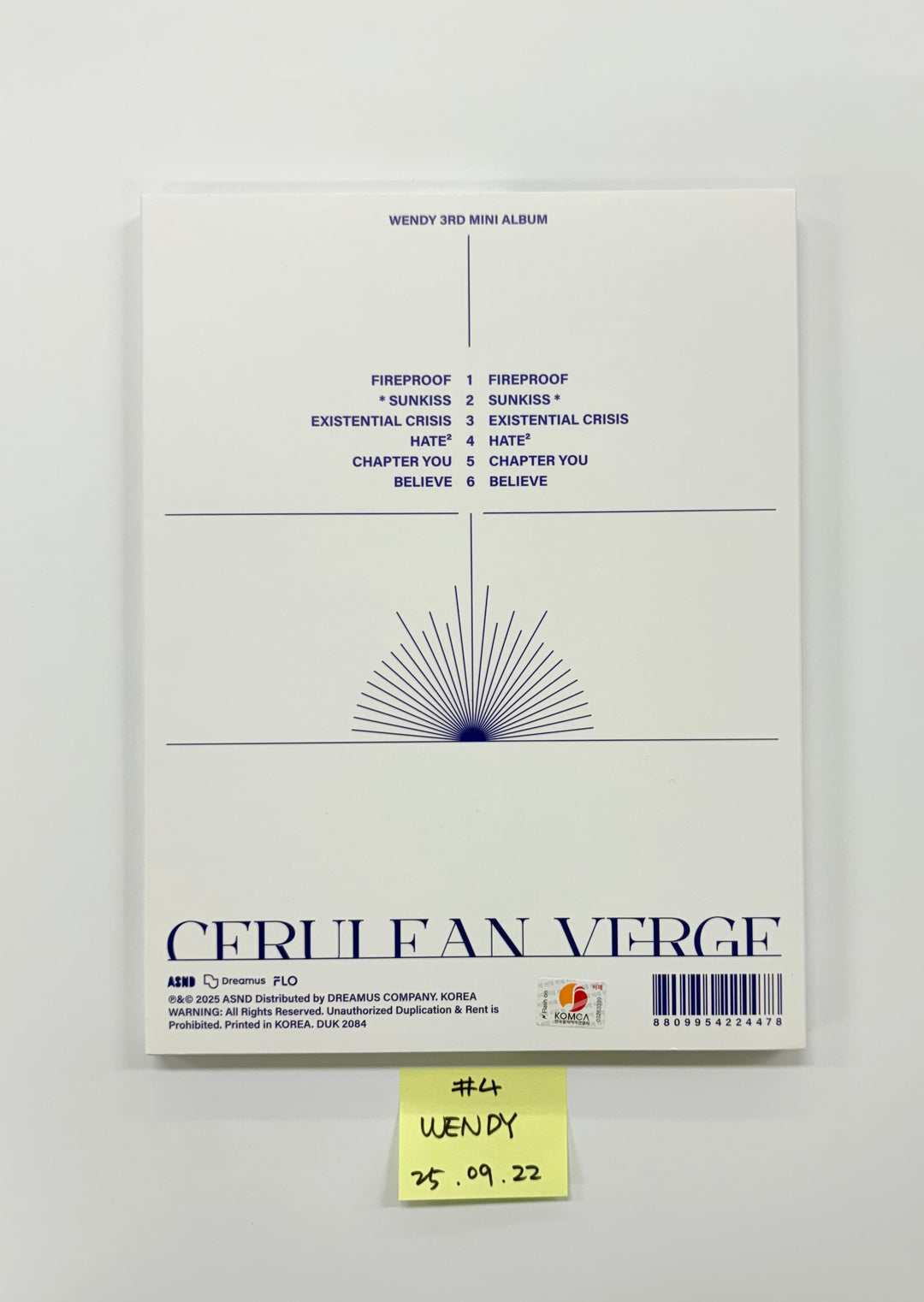 WENDY (of Red velvet) "Cerulean Verge", YUQI (of I-die) "Motivation", BADVILLAIN "THRILLER" - Hand Authgraphed (Signed) Promo Album  [25.9.22]