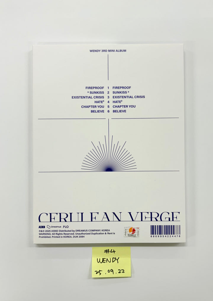 WENDY (of Red velvet) "Cerulean Verge", YUQI (of I-die) "Motivation", BADVILLAIN "THRILLER" - Hand Authgraphed (Signed) Promo Album  [25.9.22]