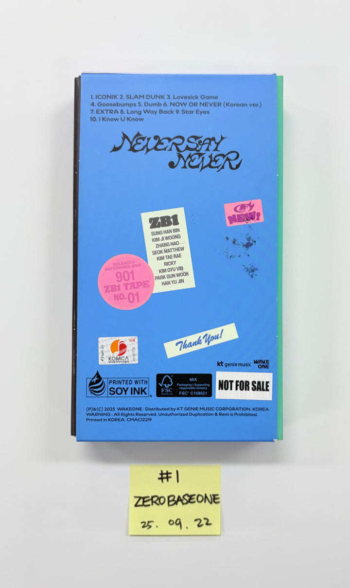 ZEROBASEONE "Never Say Never",  ALL(H)OURS "VCF", IDID "I did it", CLOSE YOUR EYES "Snowy Summer" -  Hand Authgraphed (Signed)Promo Album [25.9.22]