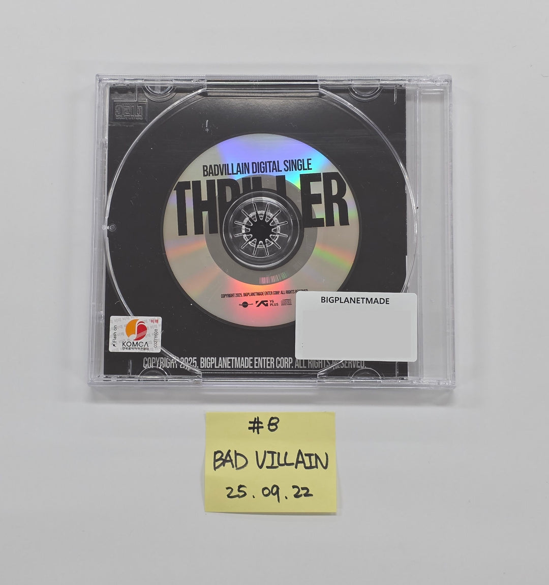 WENDY (of Red velvet) "Cerulean Verge", YUQI (of I-die) "Motivation", BADVILLAIN "THRILLER" - Hand Authgraphed (Signed) Promo Album  [25.9.22]