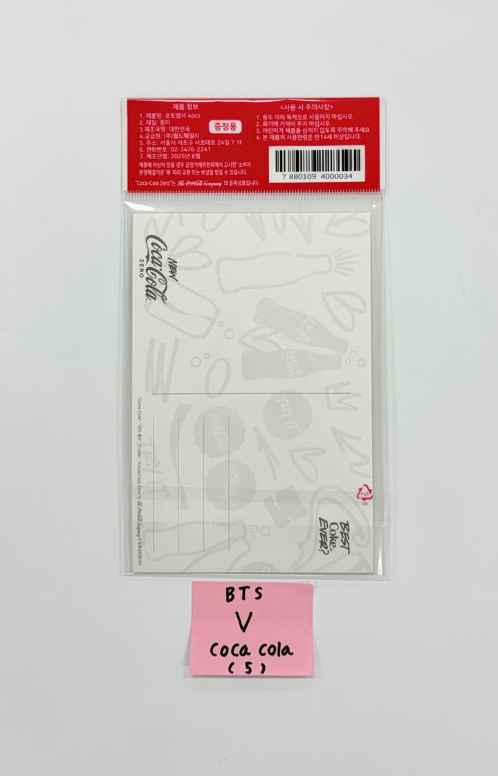 V (of BTS) - COCA COLA Event Postcard Set (4ea) [25.9.24]