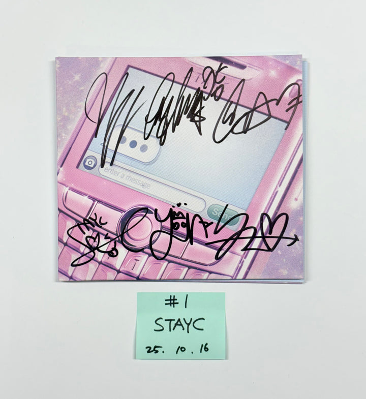 STAYC "...l", IZNA "SIGN", ATEEZ "GOLDEN HOUR : Part.3", ZB1 "CINEMA PARADISE", Minnie "Her", Baby Dont Cry "", I-dle "We Are", Cosmosy "Lucky=One", EJel "ANEW" - Hand Autographed(Signed) Promo Album [25.10.16]