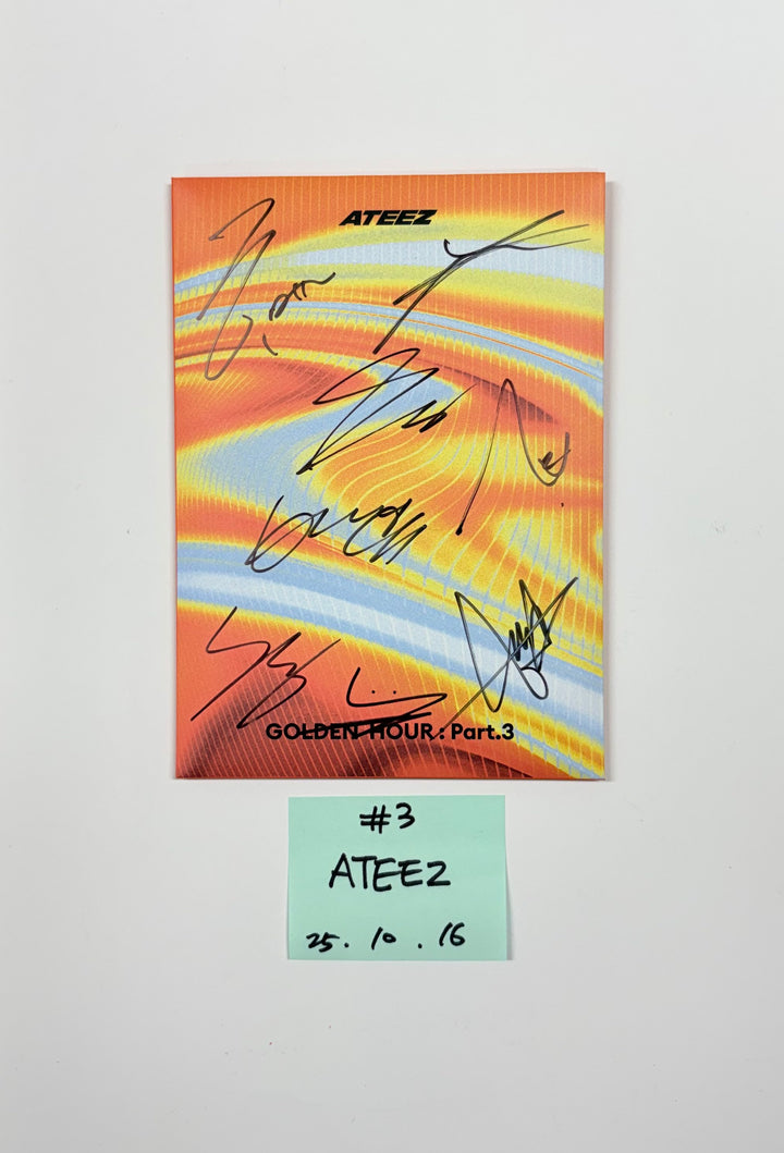 STAYC "...l", IZNA "SIGN", ATEEZ "GOLDEN HOUR : Part.3", ZB1 "CINEMA PARADISE", Minnie "Her", Baby Dont Cry "", I-dle "We Are", Cosmosy "Lucky=One", EJel "ANEW" - Hand Autographed(Signed) Promo Album [25.10.16]