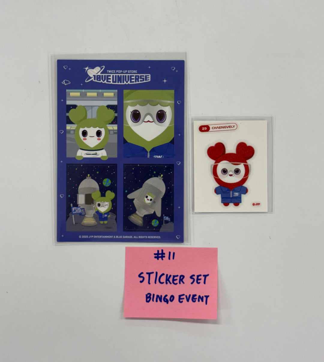 TWICE - 2025 TWICE FANMEETING "10VE UNIVERSE" POP-UP STORE Bingo Event Photocard, Sticker 2ea set [25.10.17]
