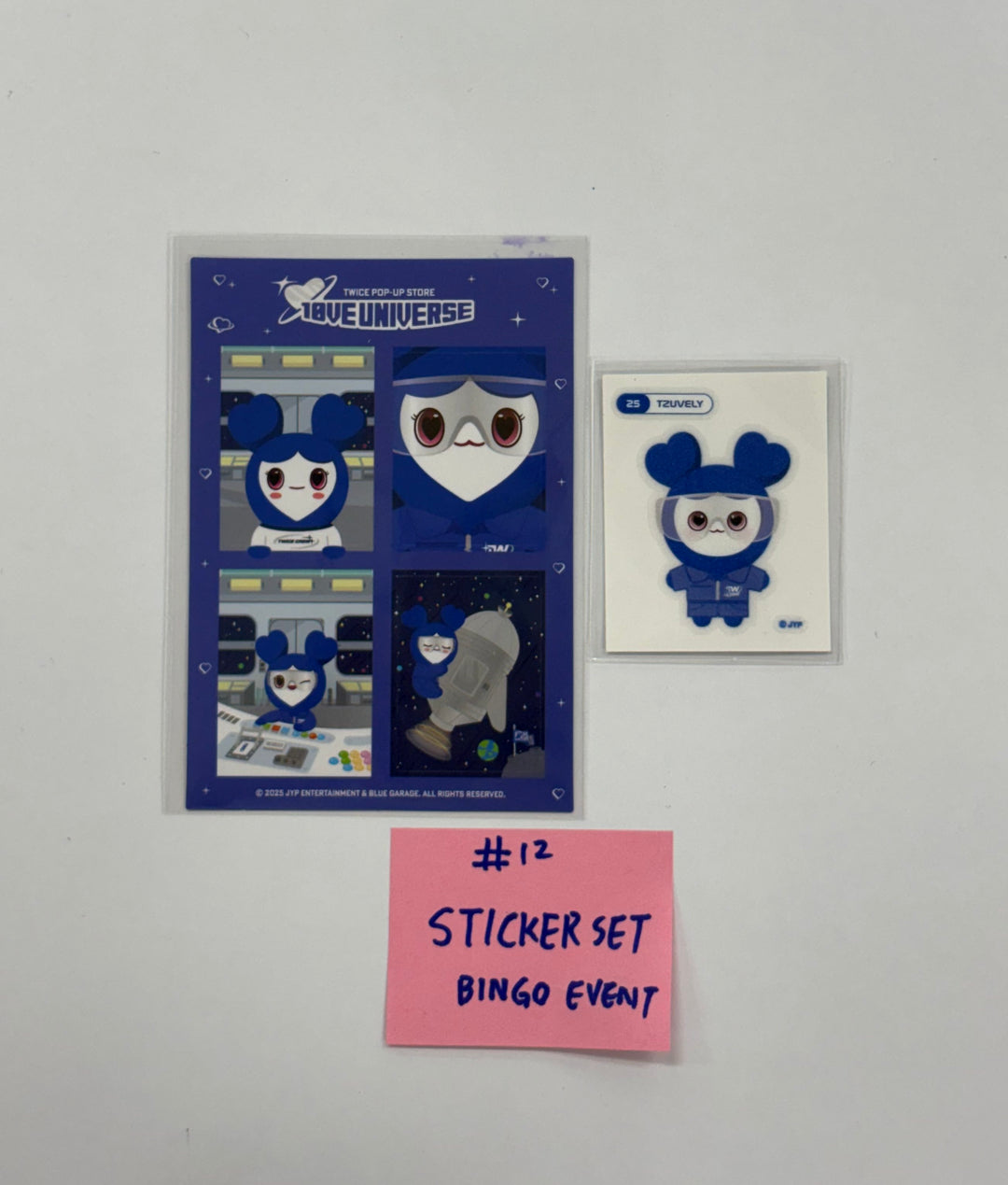 TWICE - 2025 TWICE FANMEETING "10VE UNIVERSE" POP-UP STORE Bingo Event Photocard, Sticker 2ea set [25.10.17]