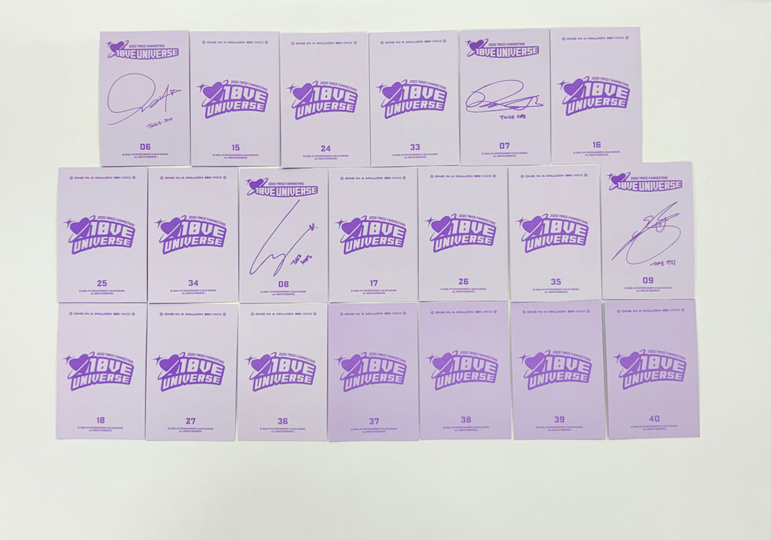 TWICE - 2025 TWICE FANMEETING "10VE UNIVERSE" POP-UP STORE Trading Photocard (2) [25.10.17]