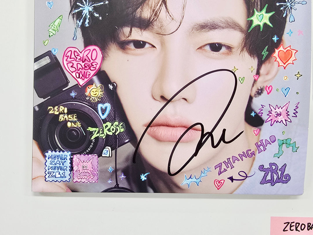 ZHANGHAO (Of ZEROBASEONE) "NEVER SAY NEVER" - Hand Autographed(Signed) Album & Polaroid [25.10.22]
