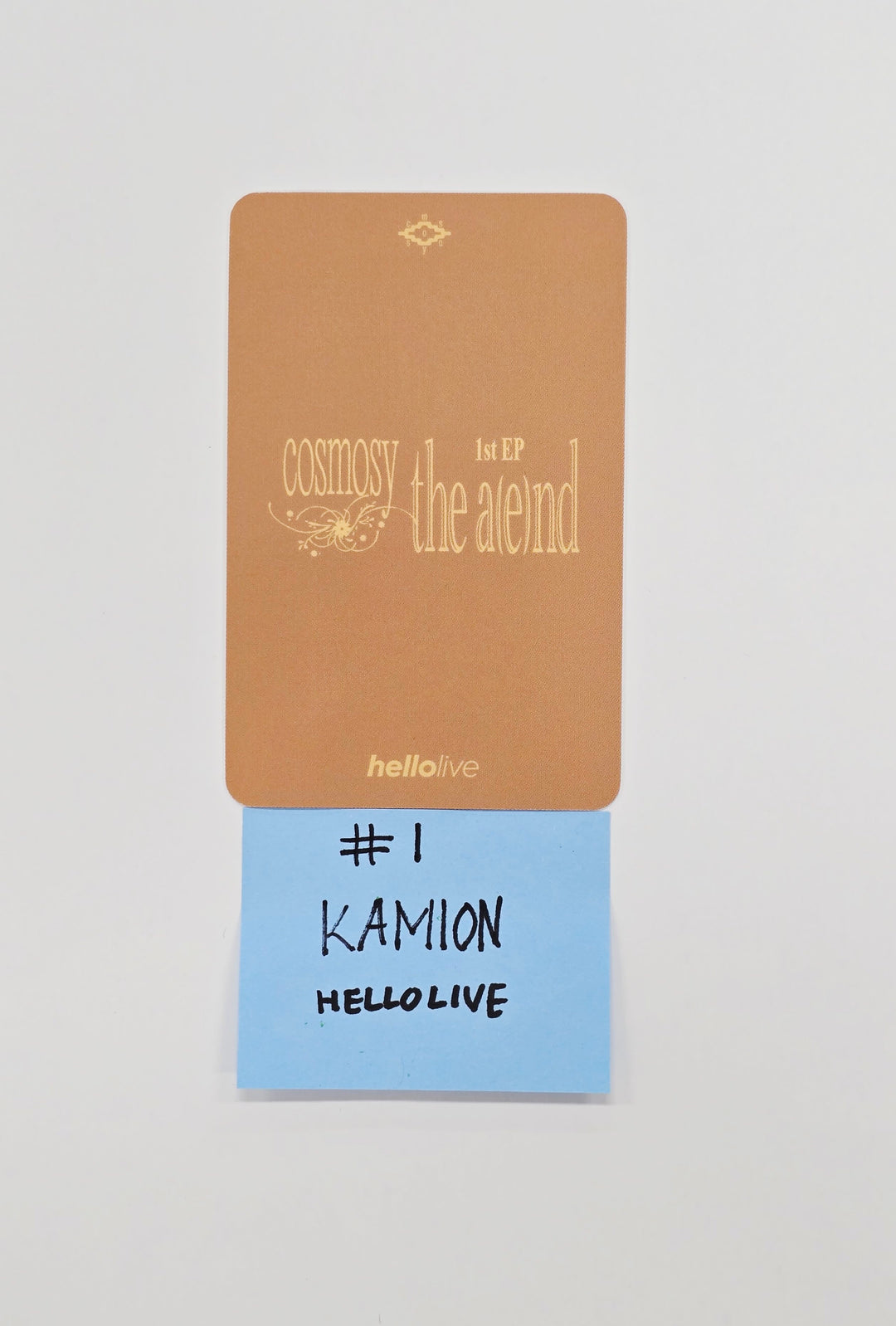 KAMION (of COSMOSY) "the a(e)nd" - HelloLive Fansign Event Winner Photocard [25.10.23]