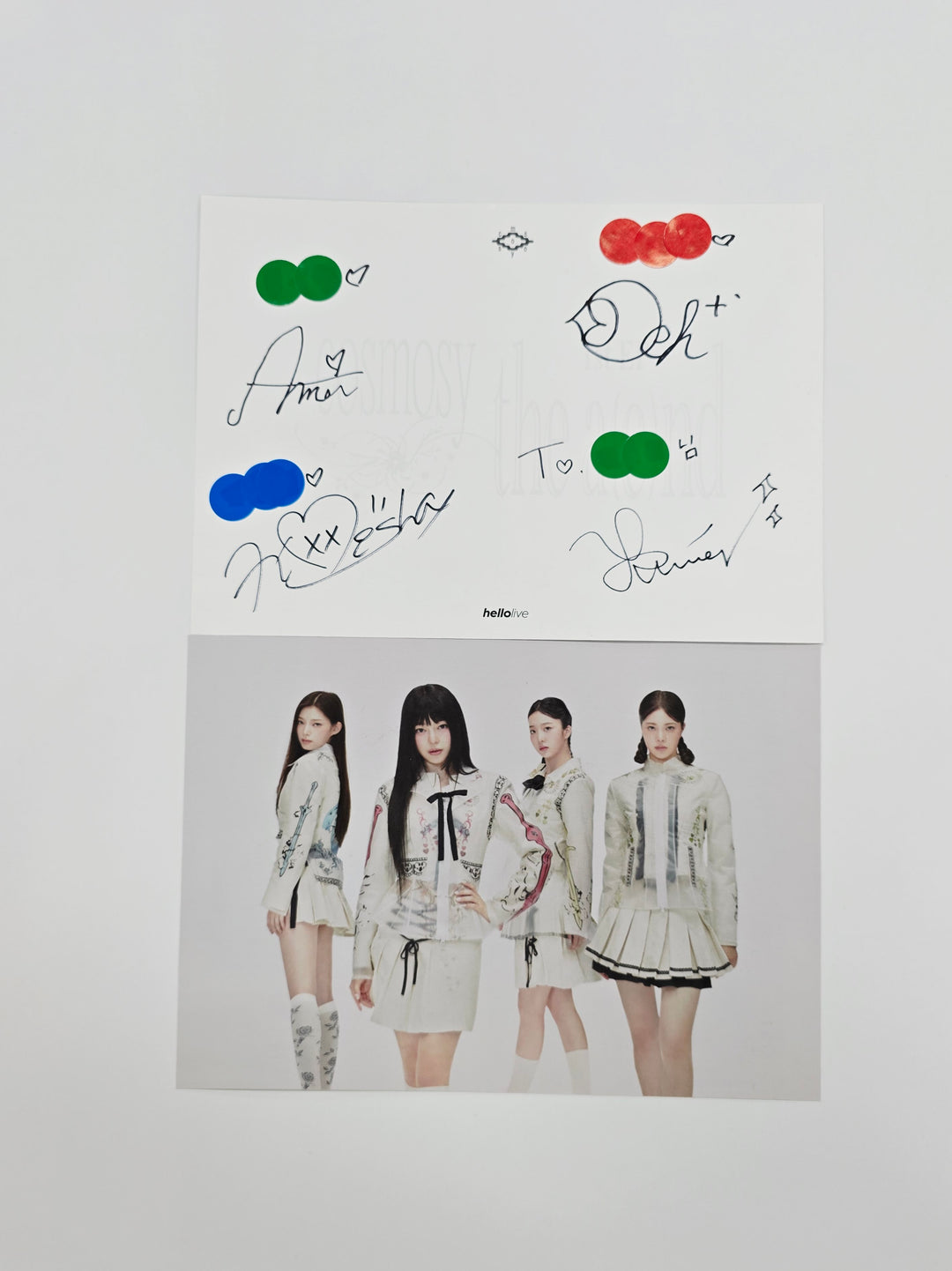 KOSMOSY "the a(e)nd" - HelloLIve Hand Autographed(Signed) Paper [25.10.23]