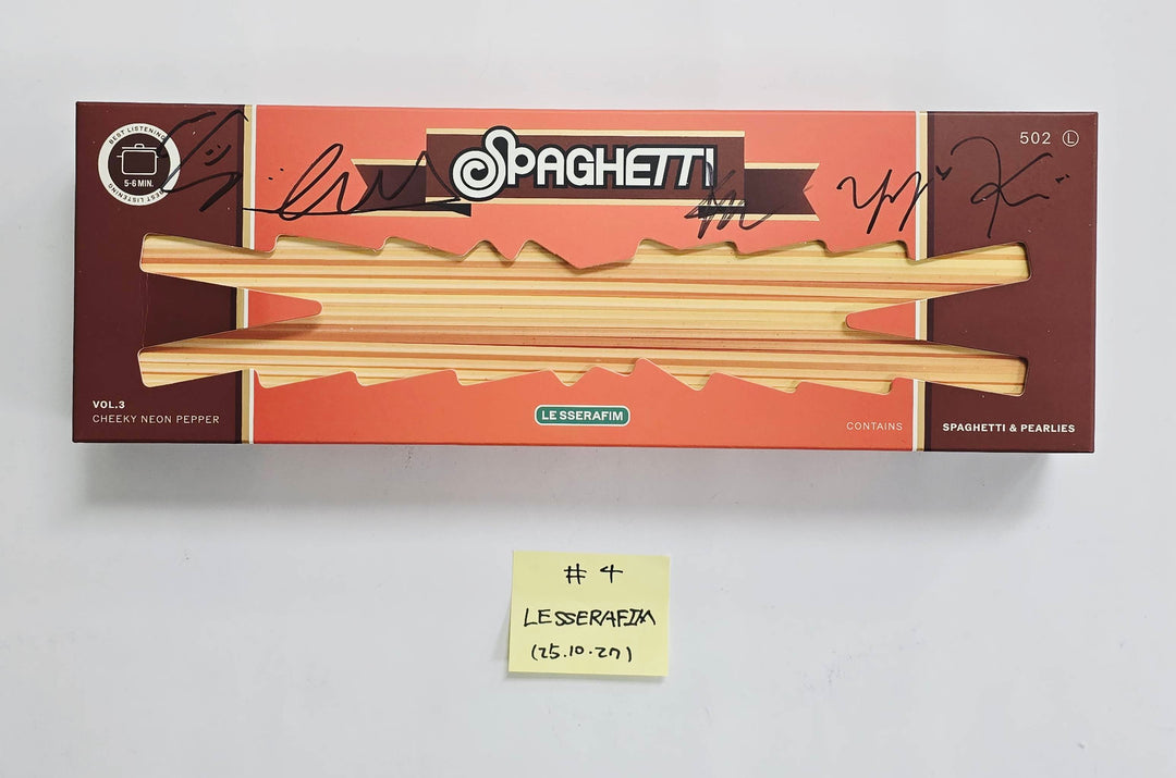 LE SSERAFIM "SPAGHETTI" - Hand Autographed(Signed) Promo Album [25.10.27]