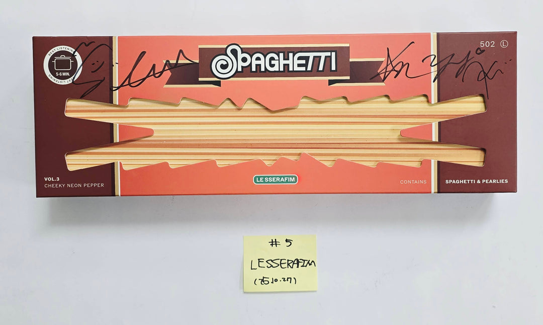 LE SSERAFIM "SPAGHETTI" - Hand Autographed(Signed) Promo Album [25.10.27]