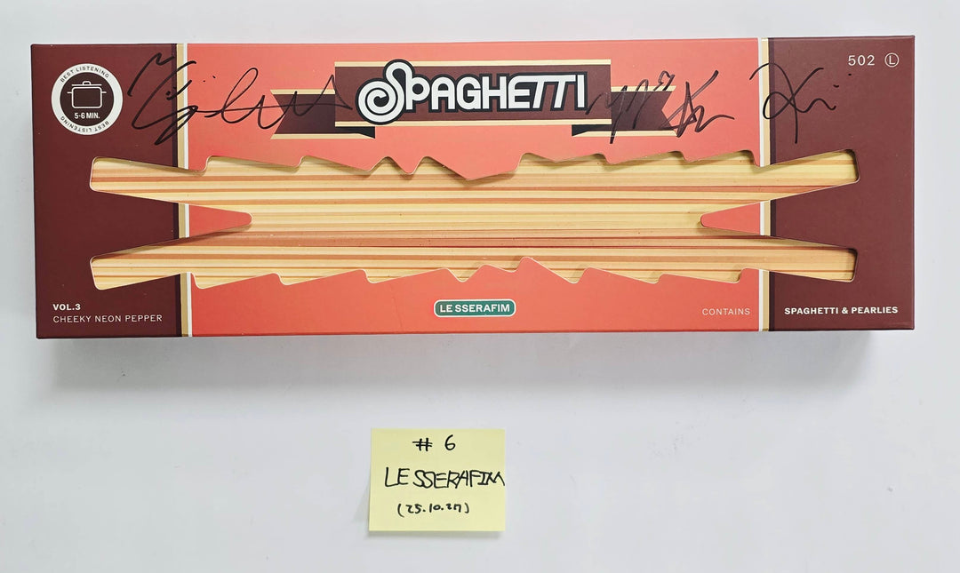 LE SSERAFIM "SPAGHETTI" - Hand Autographed(Signed) Promo Album [25.10.27]