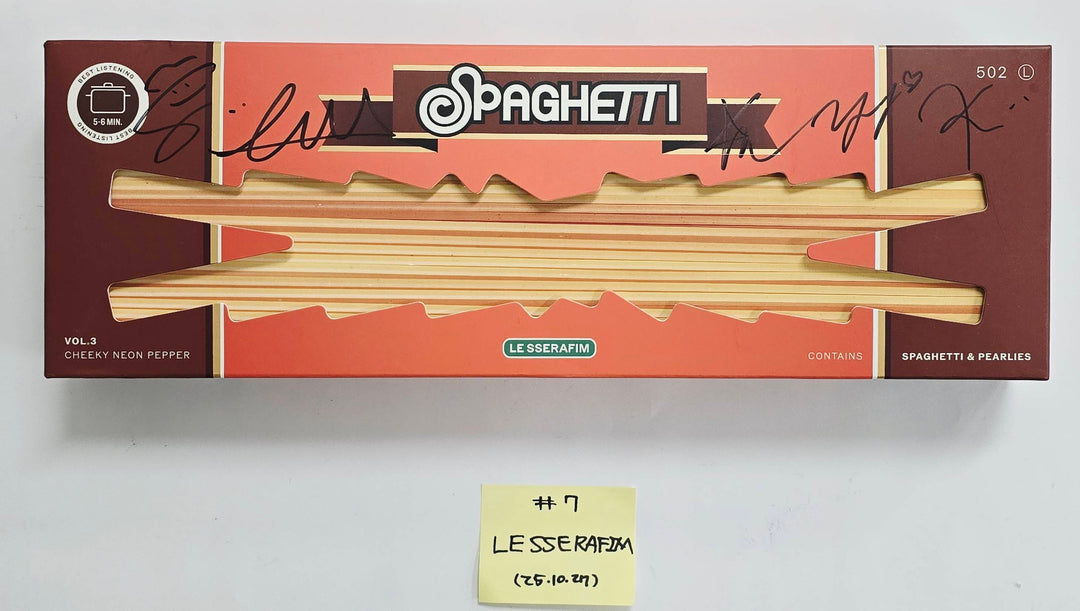 LE SSERAFIM "SPAGHETTI" - Hand Autographed(Signed) Promo Album [25.10.27]