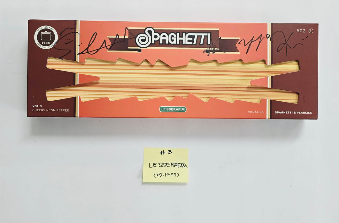 LE SSERAFIM "SPAGHETTI" - Hand Autographed(Signed) Promo Album [25.10.27]