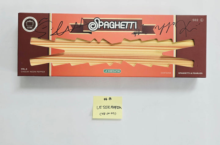 LE SSERAFIM "SPAGHETTI" - Hand Autographed(Signed) Promo Album [25.10.27]