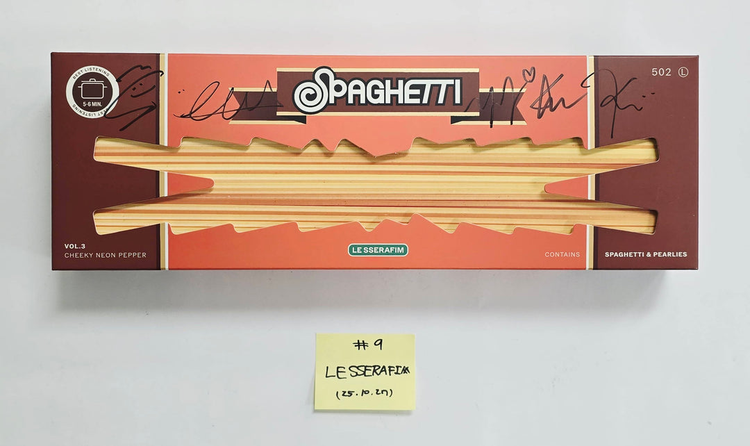 LE SSERAFIM "SPAGHETTI" - Hand Autographed(Signed) Promo Album [25.10.27]