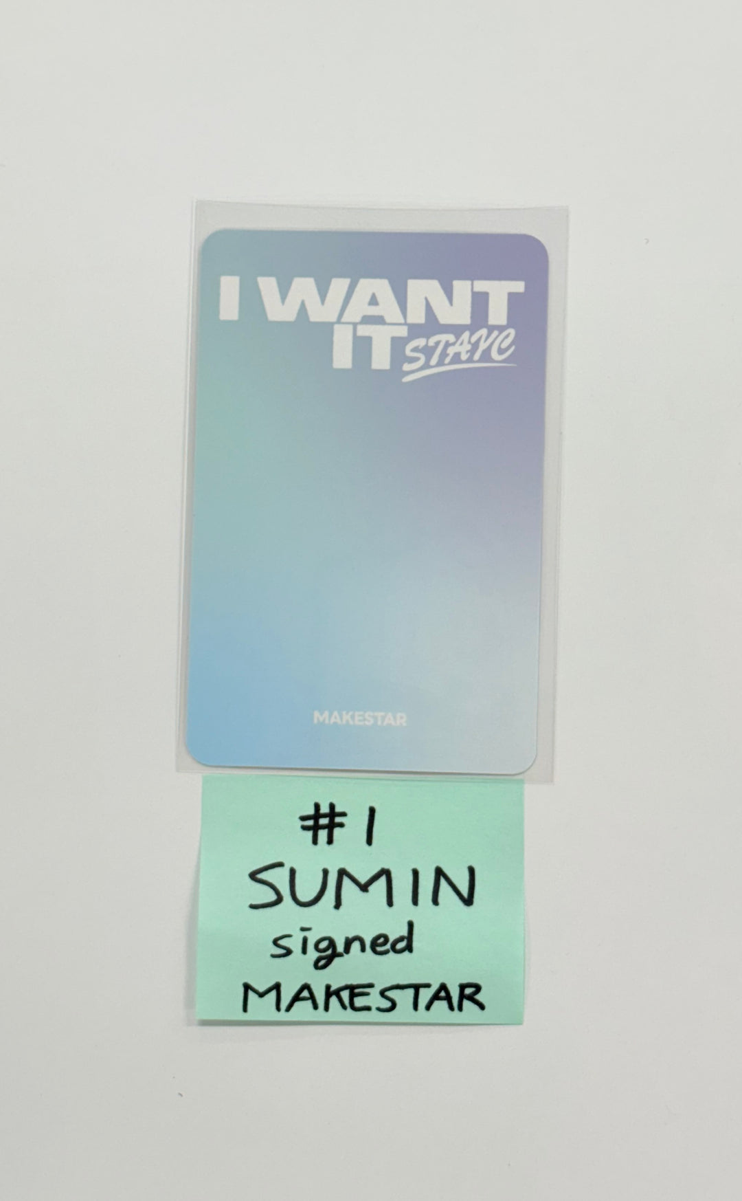 SUMIN (of STAYC) "I WANT IT" - Makestar Fansign Event Winner Photocard [25.10.28]