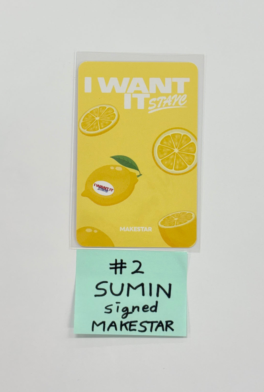 SUMIN (of STAYC) "I WANT IT" - Makestar Fansign Event Winner Photocard [25.10.28]