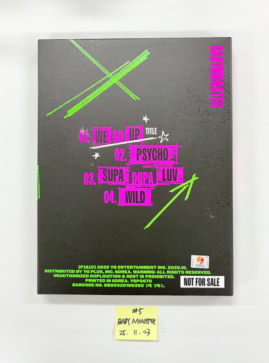 BABYMONSTER "WE GO UP" - Hand Autographed(Signed) Promo Album [25.11.03]