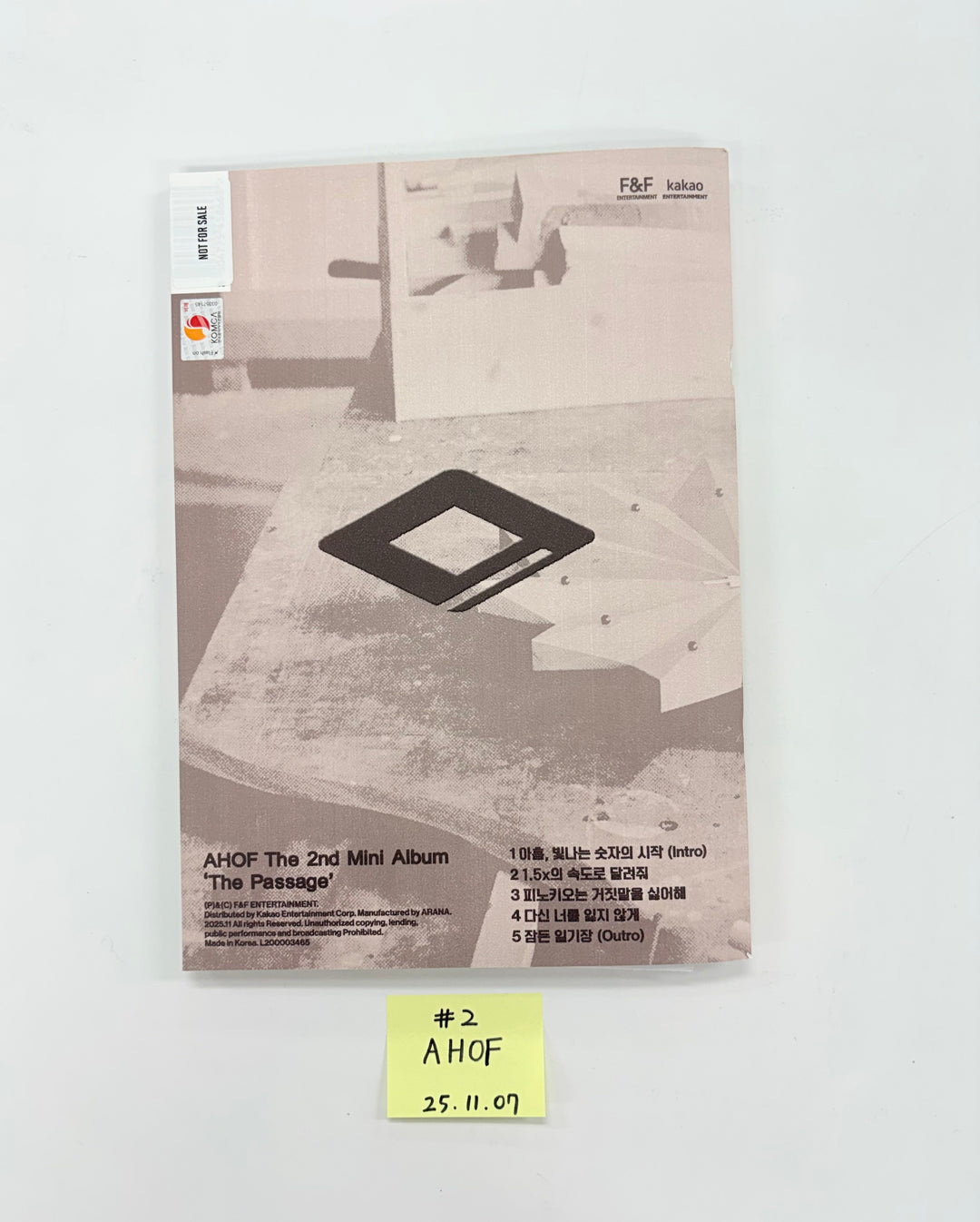 AHOF "The Passage" - Hand Autographed(Signed) Promo Album [25.11.07]