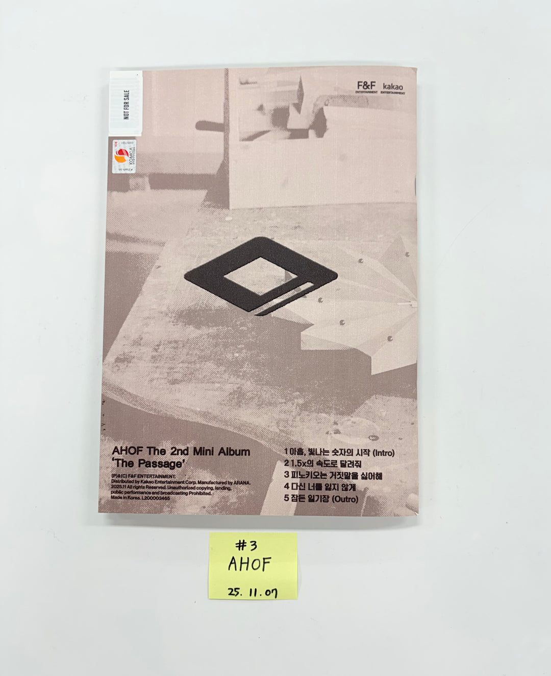 AHOF "The Passage" - Hand Autographed(Signed) Promo Album [25.11.07]