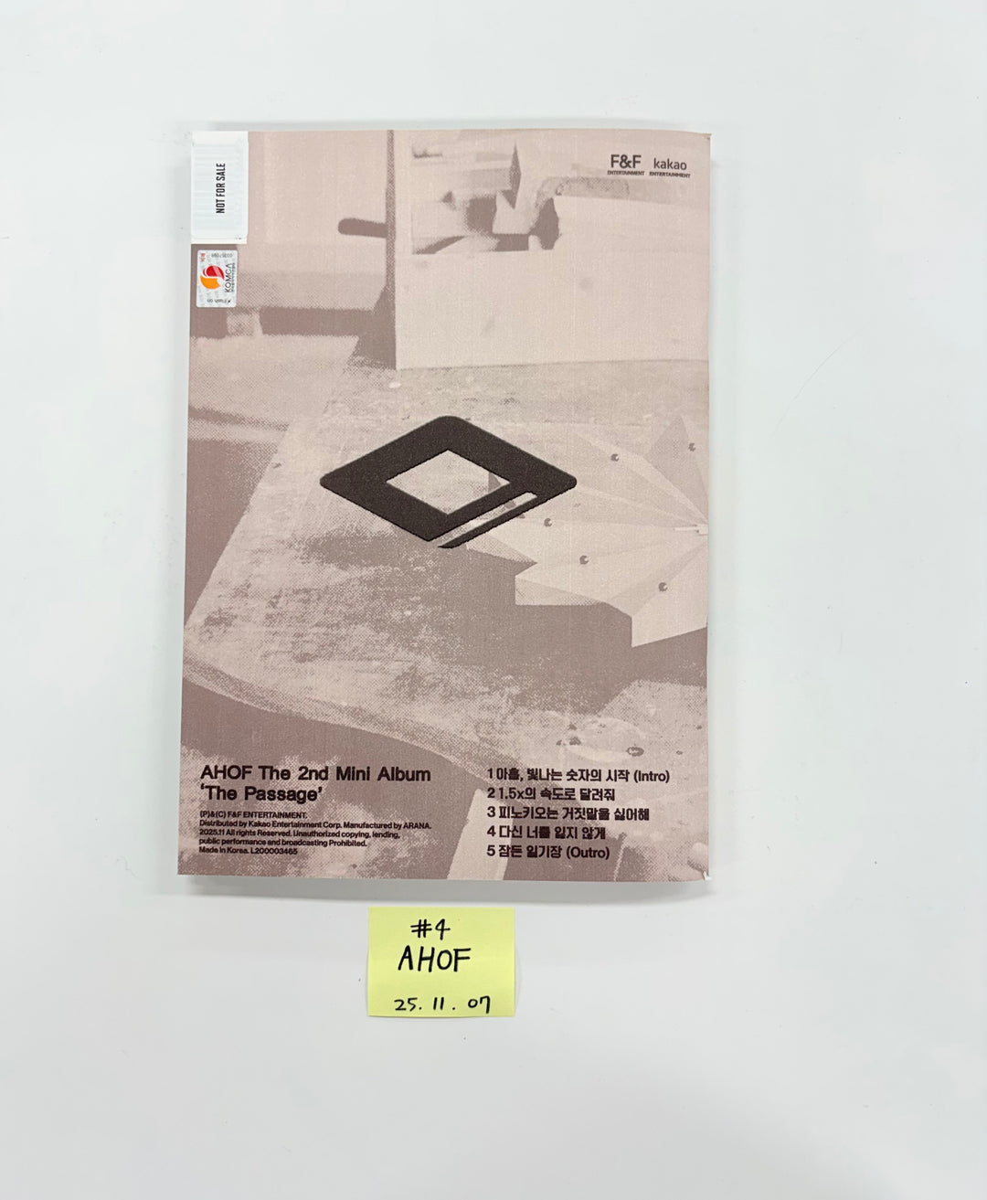 AHOF "The Passage" - Hand Autographed(Signed) Promo Album [25.11.07]