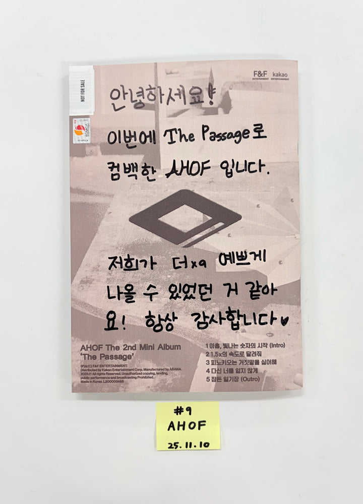 MIYEON (of I-dle) "MY, Lover", AHOF "The Passage", YEONJUN "NO LABELS: PART 01", &TEAM "Back to Life", U-KNOW "I-KNOW" - Hand Autographed(Signed) Promo Album [25.11.10]