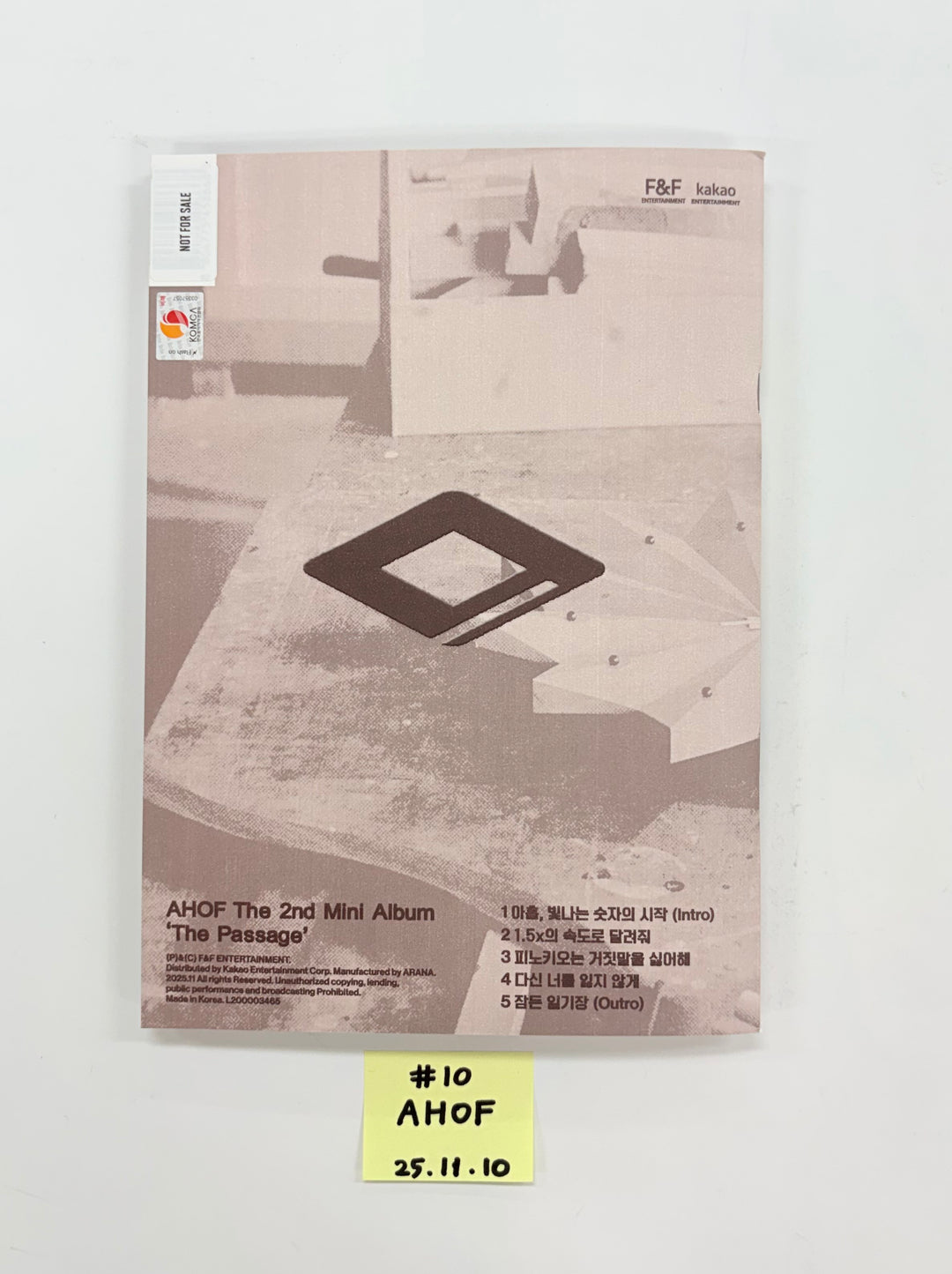 MIYEON (of I-dle) "MY, Lover", AHOF "The Passage", YEONJUN "NO LABELS: PART 01", &TEAM "Back to Life", U-KNOW "I-KNOW" - Hand Autographed(Signed) Promo Album [25.11.10]