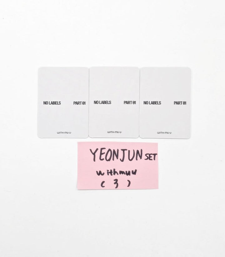 YEONJUN (of TXT) "No Labels : Part 01" - Withmuu Pre-Order Benefit Mini Photocard Set (3ea) [25.11.11]