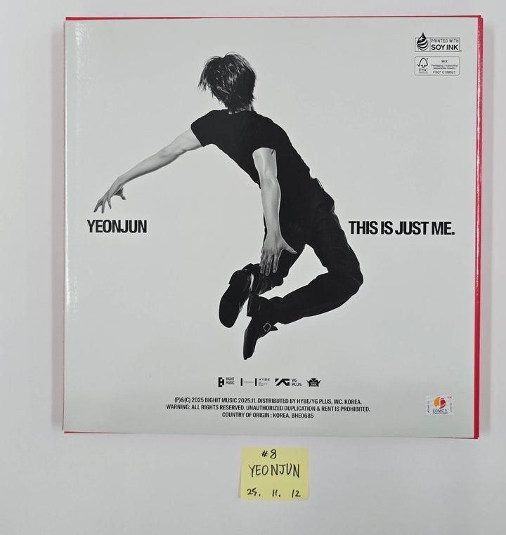 YEONJUN (Of TXT) "NO LABELS: PART 01" - Hand Autographed(Signed) Promo Album [25.11.12]