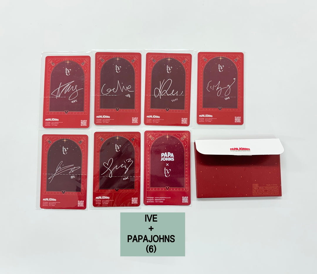 IVE - IVE X Papa John's Pizza Event Photocards Set (7EA) [25.12.03]