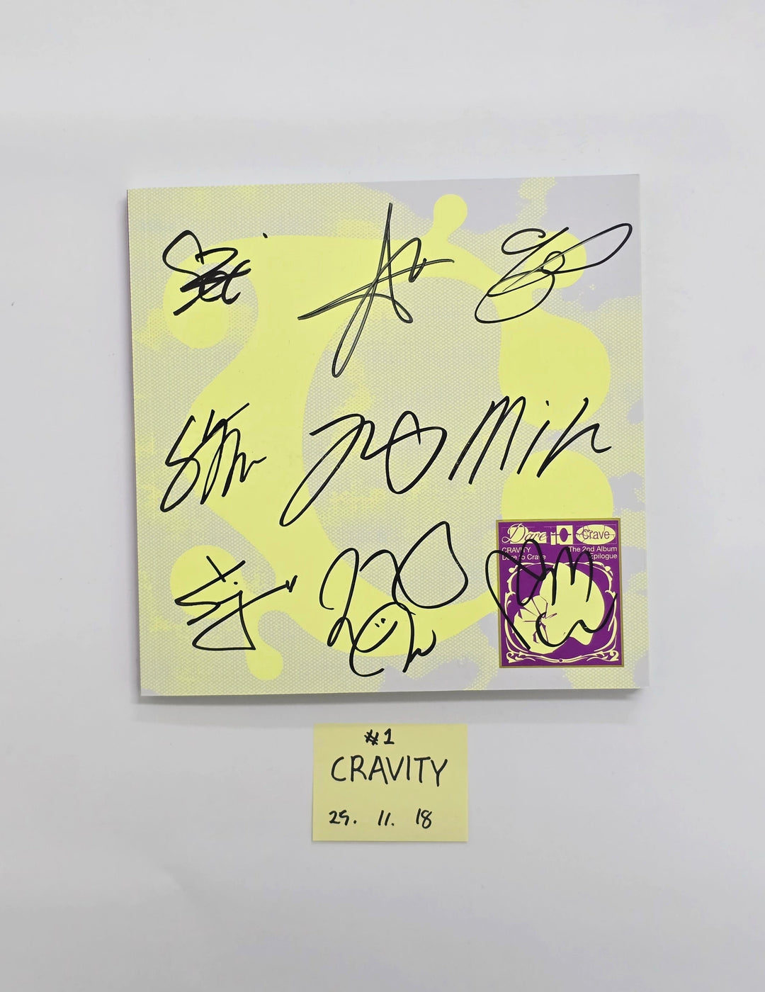 CRAVITY "Dare to Crave : Epilogue" - Hand Autographed(Signed) Promo Album [25.11.18]