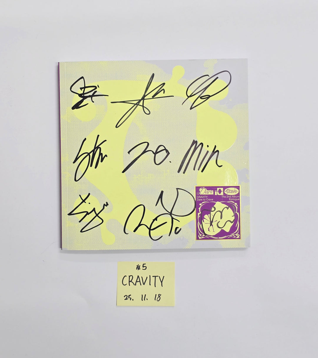 CRAVITY "Dare to Crave : Epilogue" - Hand Autographed(Signed) Promo Album [25.11.18]