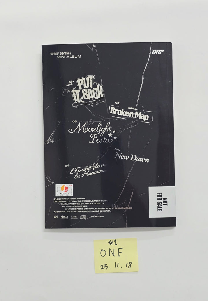 ONF "UNBROKEN" - Hand Autographed(Signed) Promo Album [25.11.18]