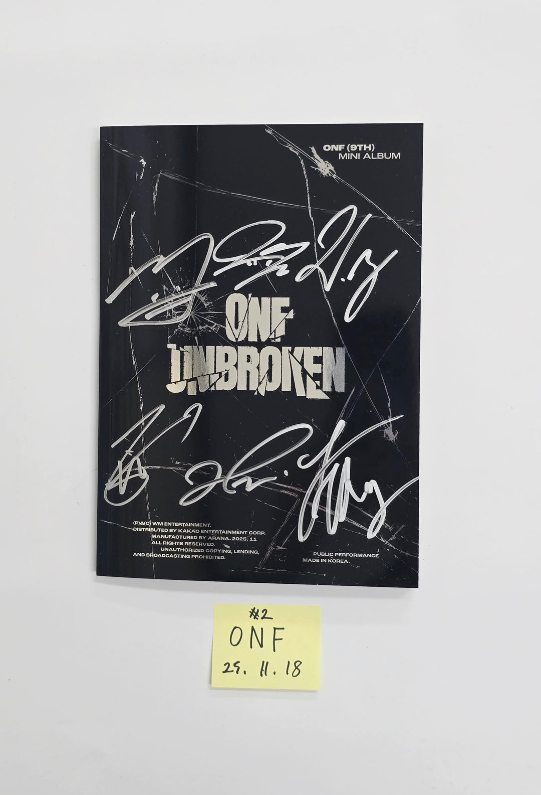 ONF "UNBROKEN" - Hand Autographed(Signed) Promo Album [25.11.18]