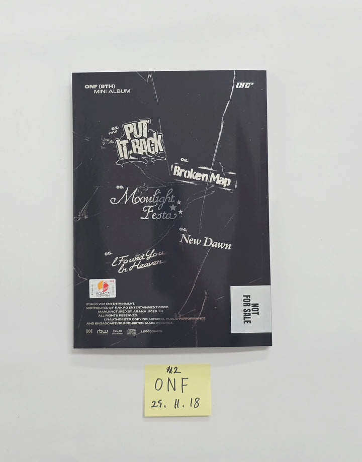 ONF "UNBROKEN" - Hand Autographed(Signed) Promo Album [25.11.18]