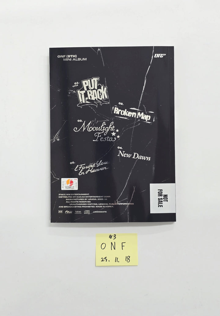 ONF "UNBROKEN" - Hand Autographed(Signed) Promo Album [25.11.18]