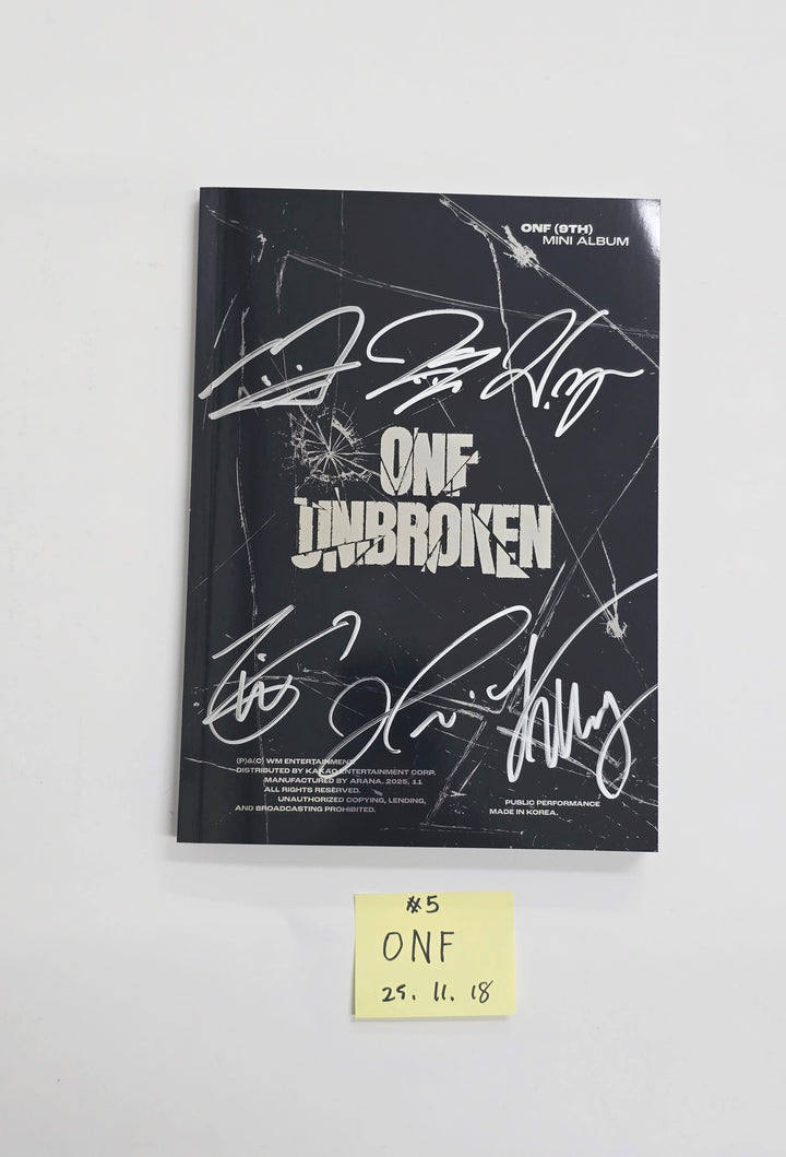 ONF "UNBROKEN" - Hand Autographed(Signed) Promo Album [25.11.18]