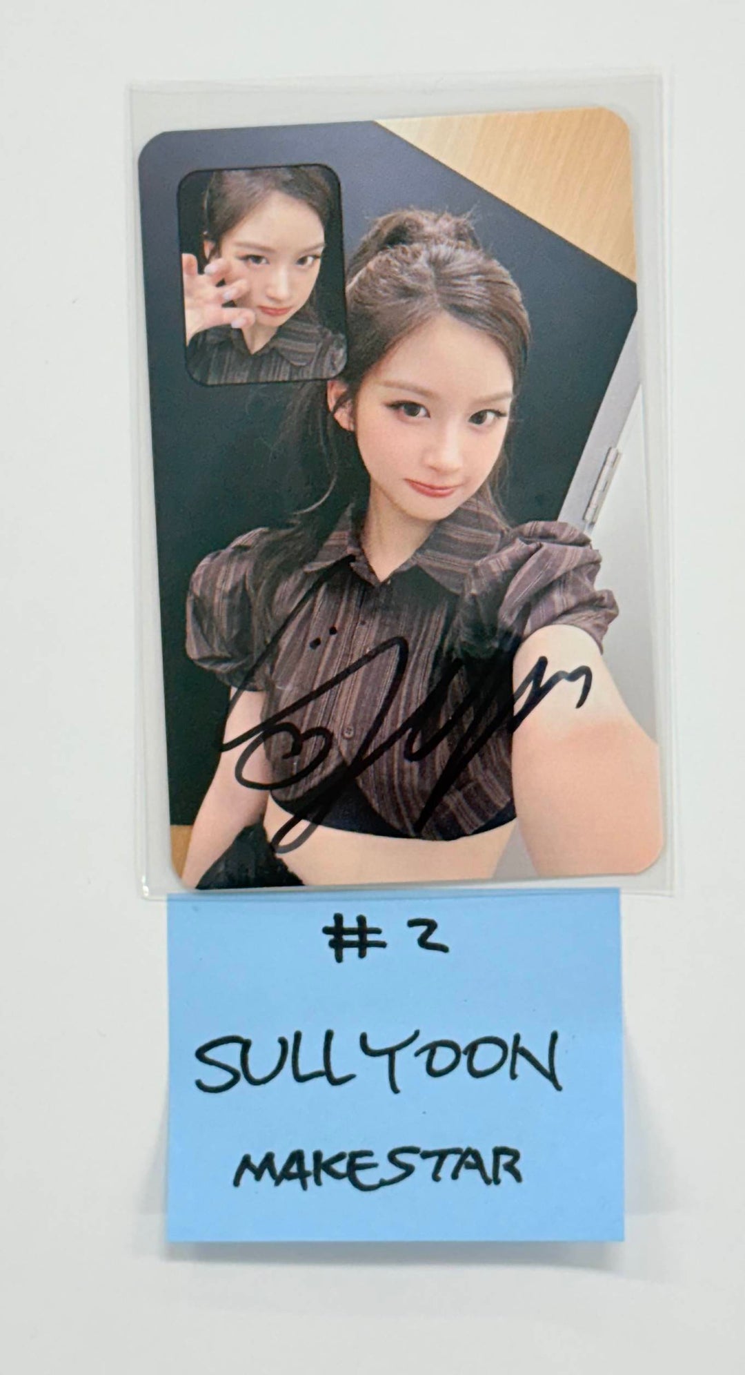 SULLYOON (of NMIXX) "Blue Valentine" - Hand Autograhped(Signed) Photocard [25.12.5]
