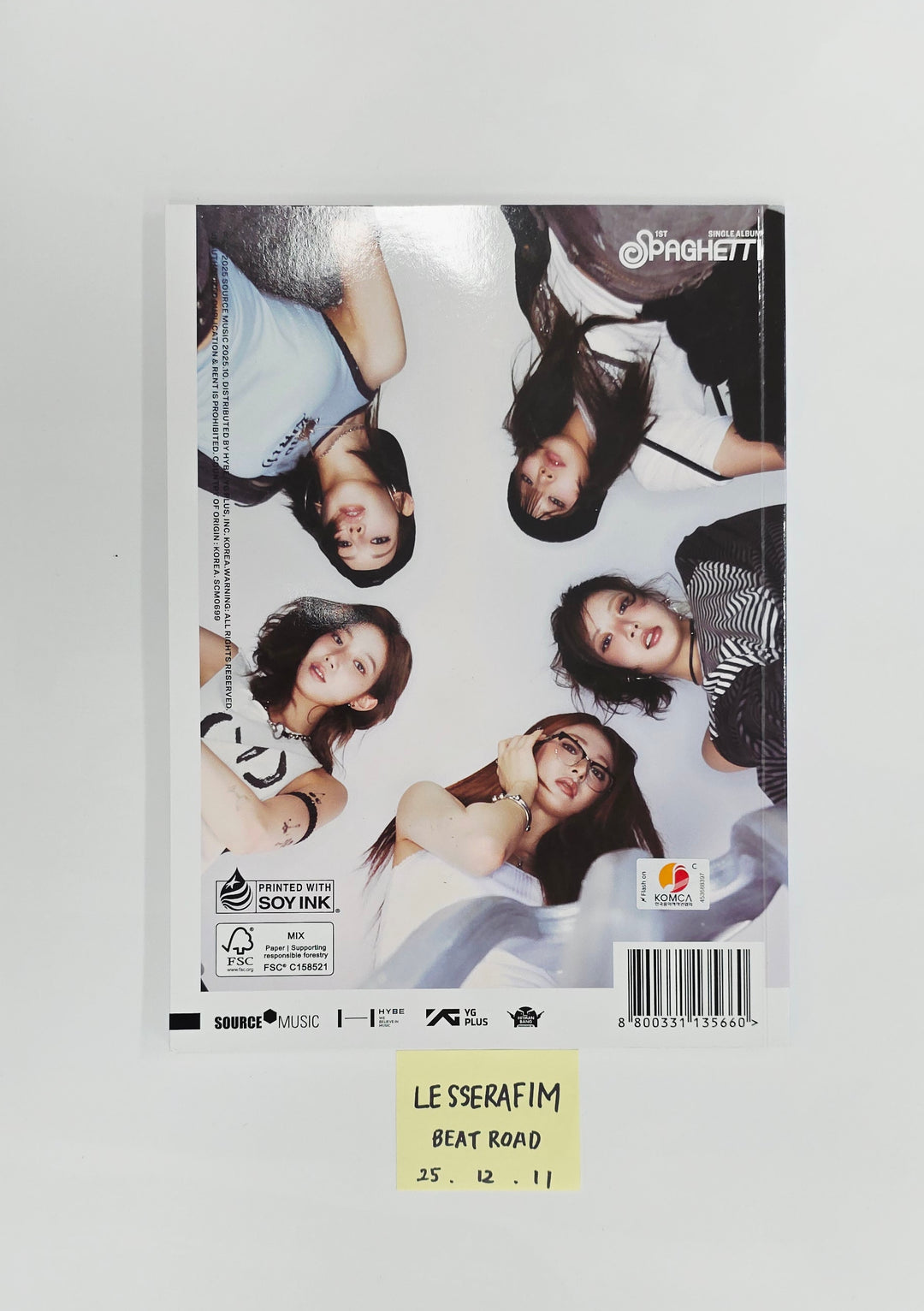 LE SSERAFIM "SPAGHETTI" - Hand Autographed(Signed) Album (compact ver.) [25.12.11]