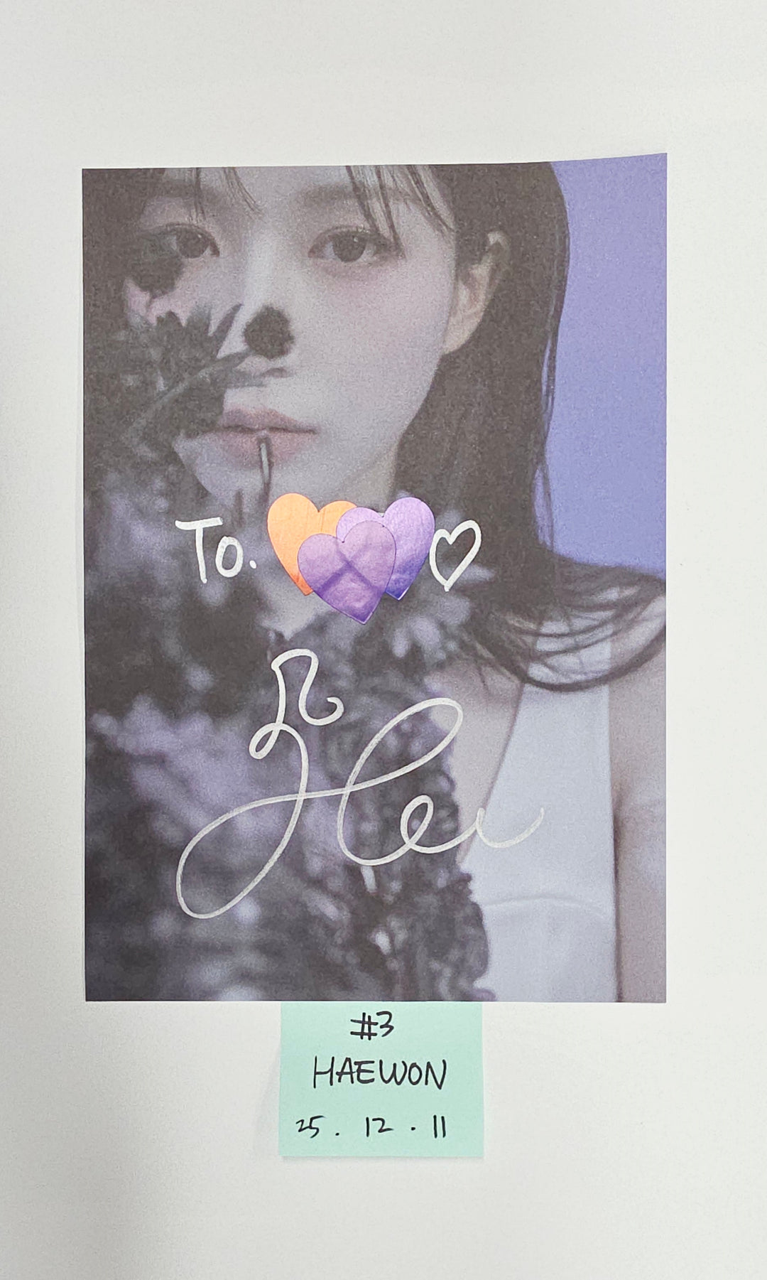 NMIXX "Blue Valentine" - A Cut Page From Fansign Event Album [25.12.11