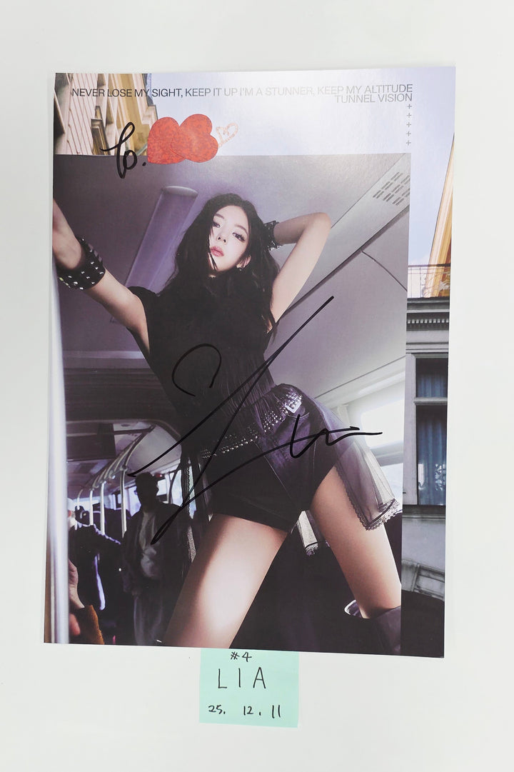 ITZY "TUNNEL VISION" - A Cut Page From Fansign Event Album [25.12.11]